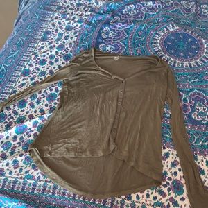 cute long sleeve top in olive